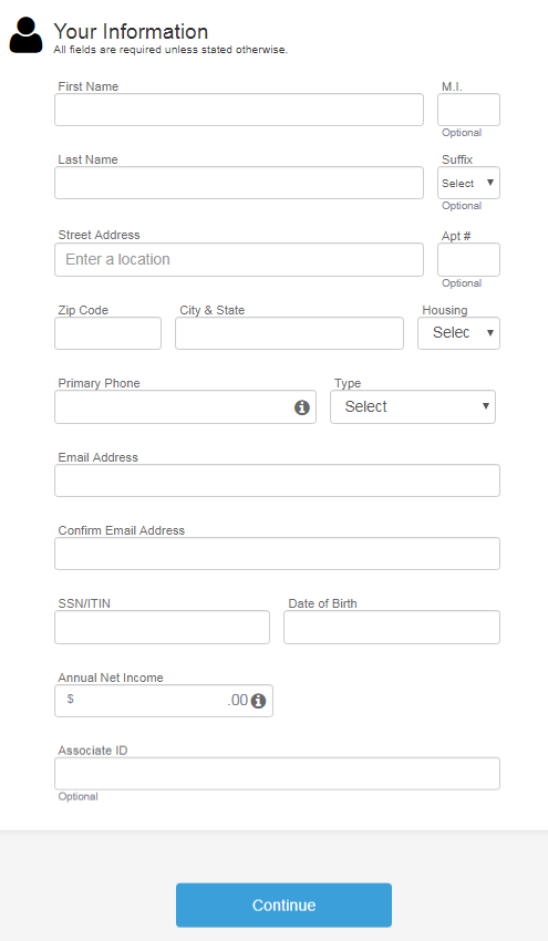 CHEVRON Credit Card application