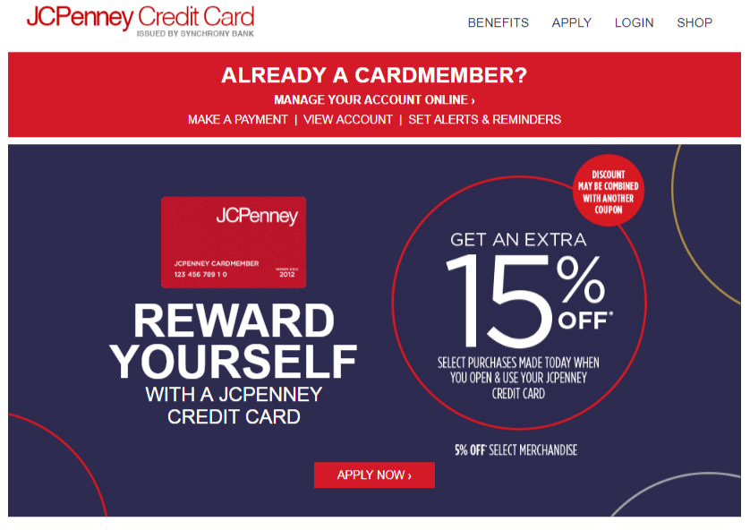 JCPenney Credit Card online apply