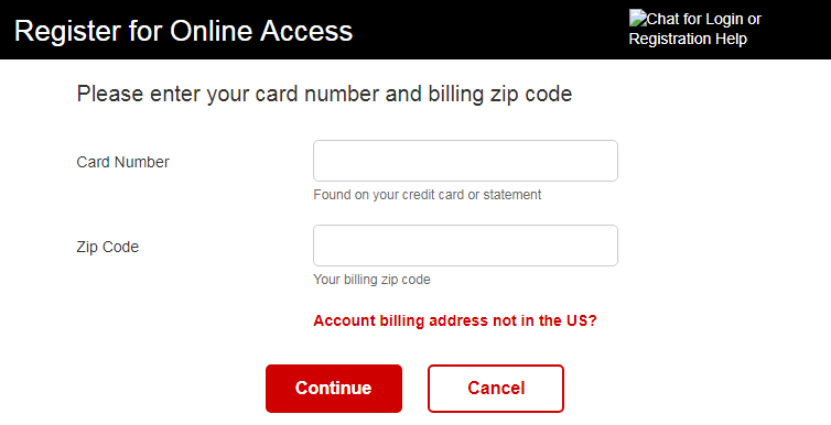 JCPenney credit card Registration