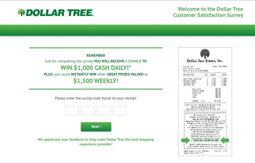 Dollar Tree Stores Survey