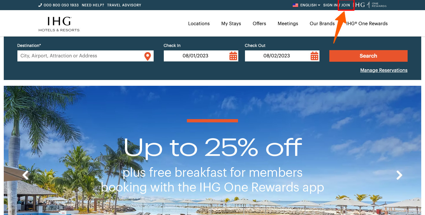 ihg rewards card join