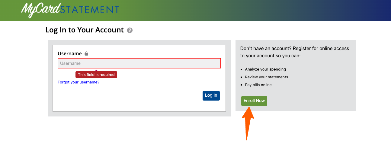register for mycardstatement login account